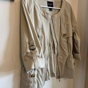 Beige Zip-Up Jacket
